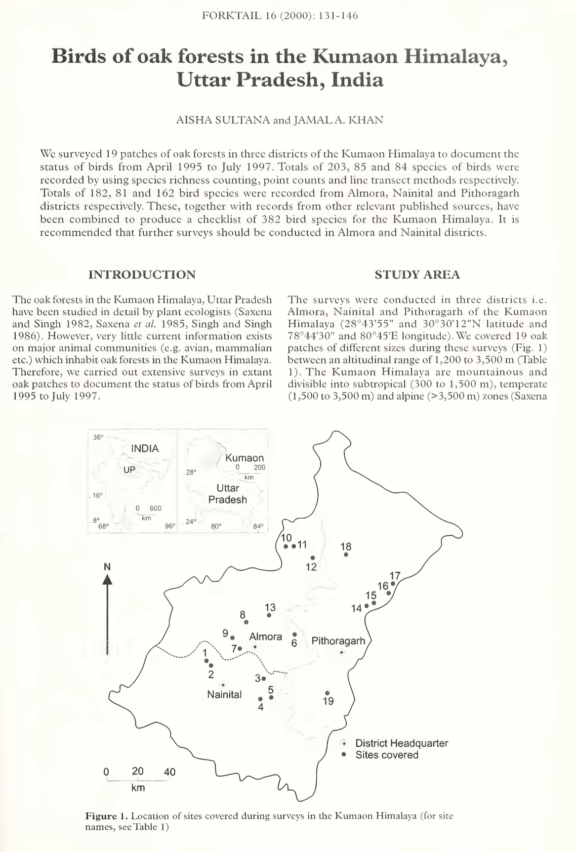 Birds of Oak Forests in the Kumaon Himalaya